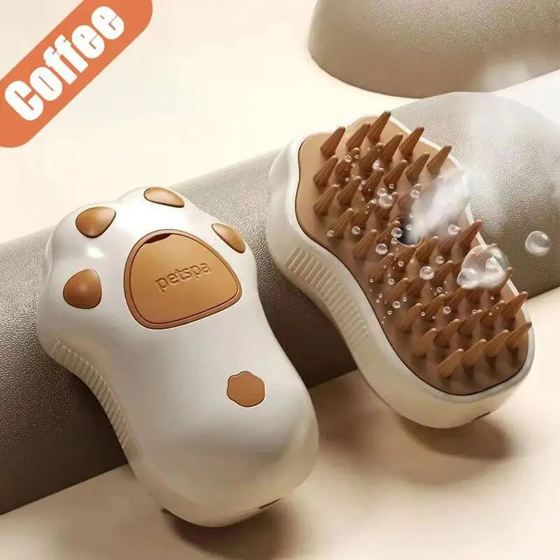EscovaVapor — Escova Elétrica 3 em 1 com Spray e Massagem para Pets