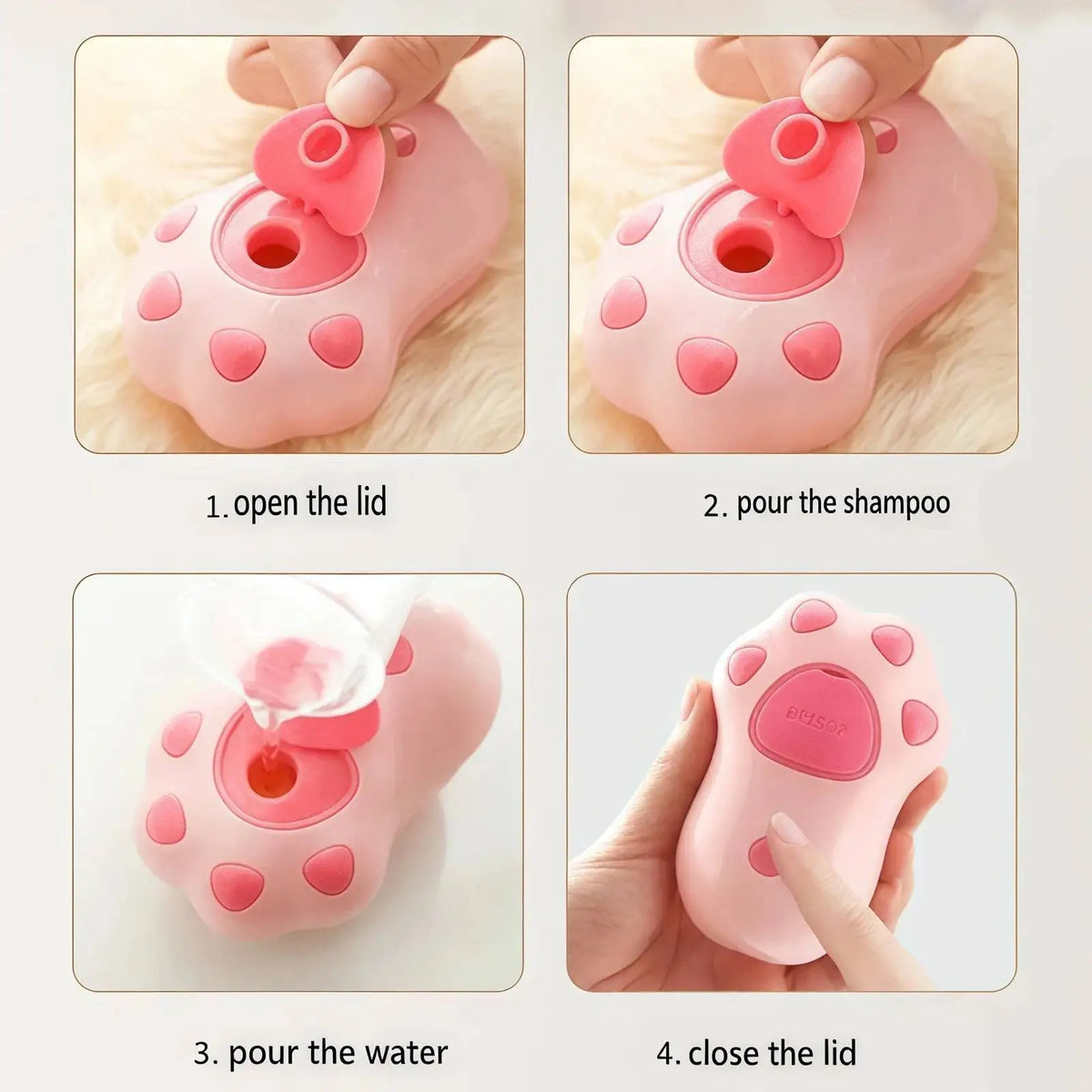 EscovaVapor — Escova Elétrica 3 em 1 com Spray e Massagem para Pets